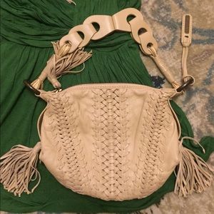 Isabella Fiore Boho Chic- mini tasseled satchel